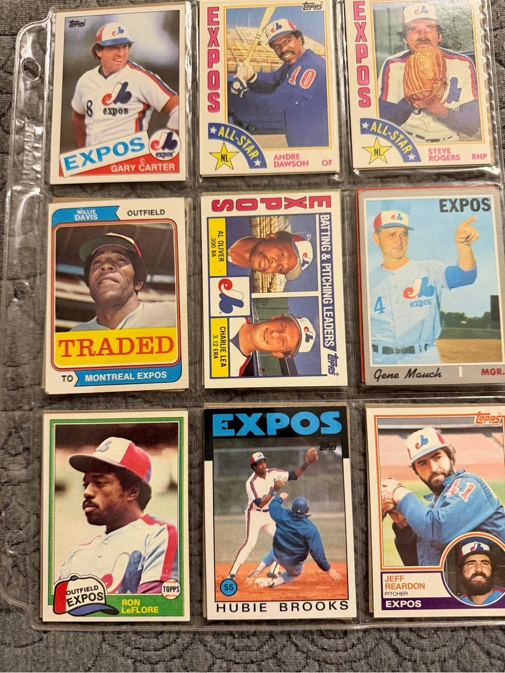 Topps Astros and expos Baseball Card Lot - Orange, Blue, White